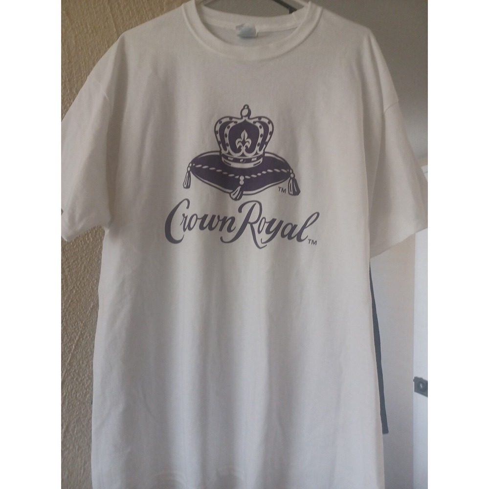 Crown Roy Whiskey WHITE T SHIRT Size XL Drink Shirt